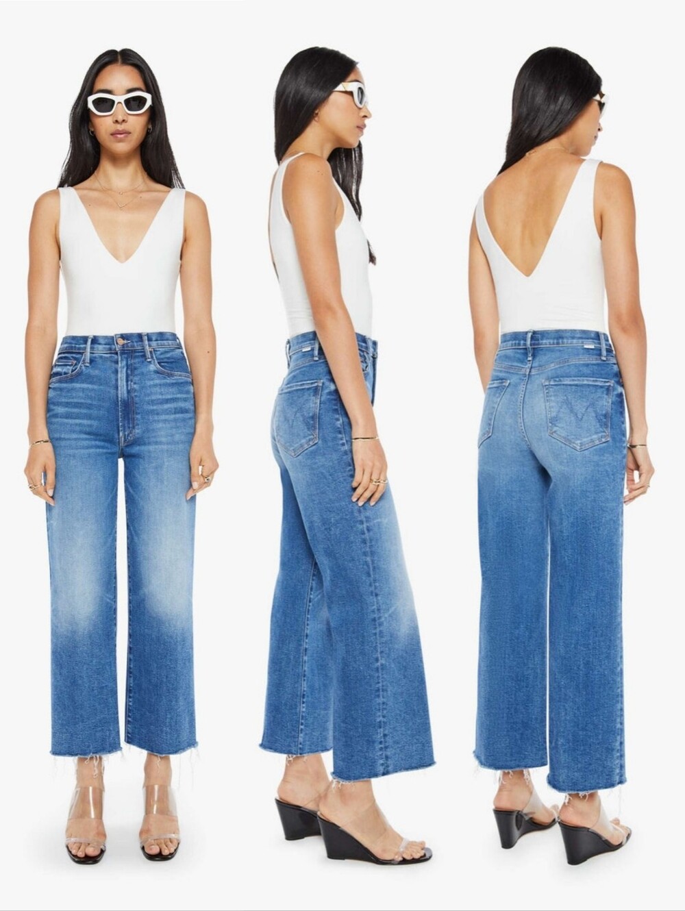 Mother Denim Bitchin Maven Ankle Fray Size 27 Wide Leg